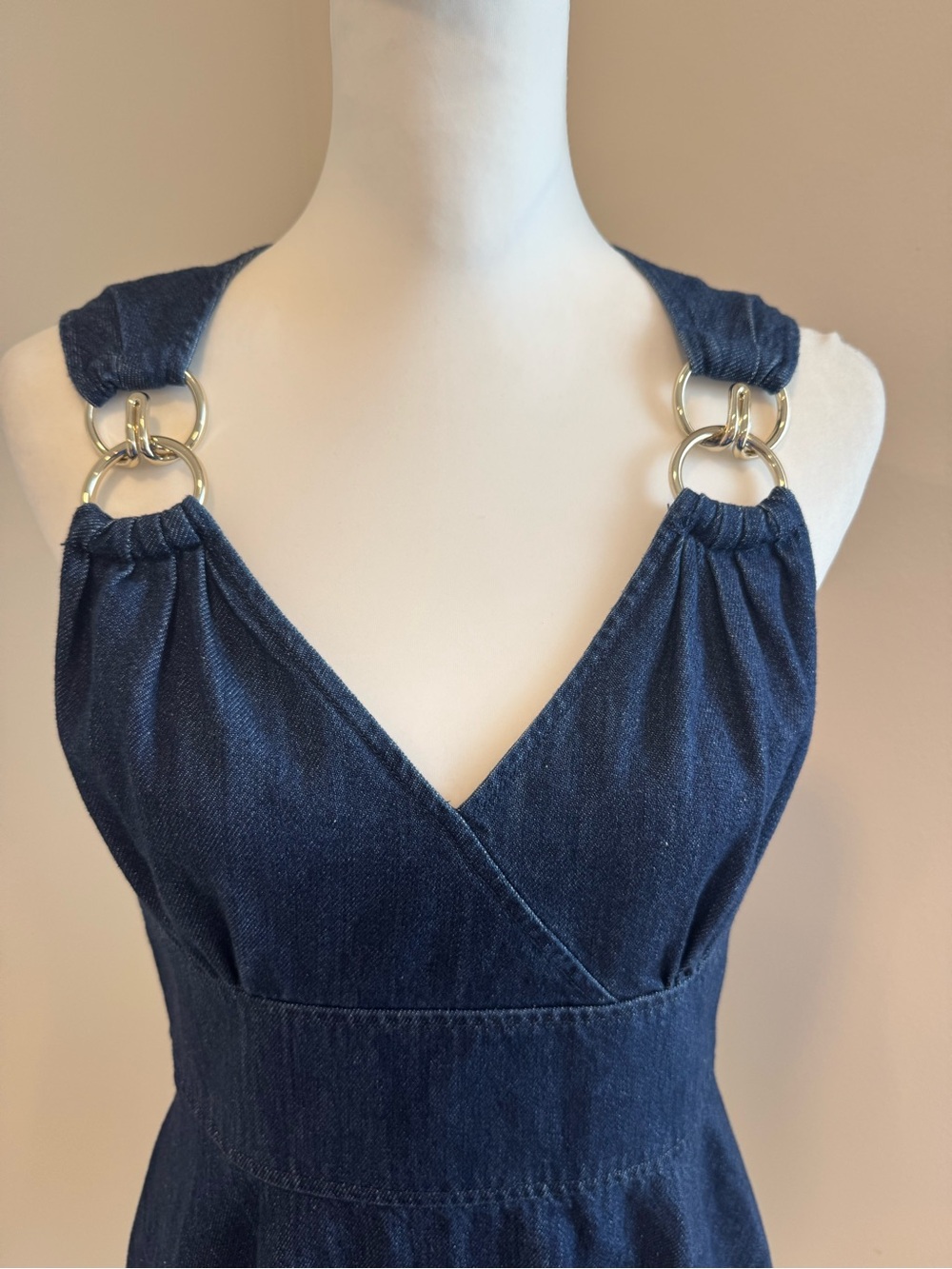 Shoshanna Presley Denim Fit-and-Flare Mini Dress 6 - Picture 5 of 10